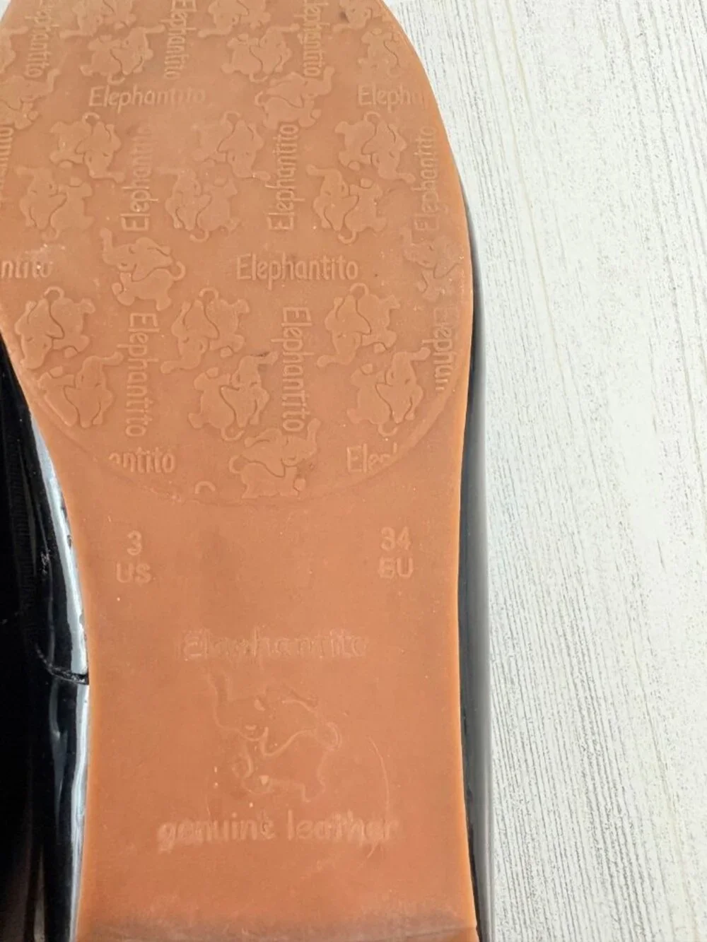 Elephantito Black Patent Ballet Flats Shoes Girls Sz 34 3